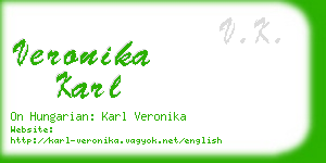 veronika karl business card